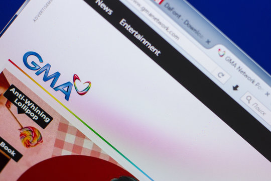 Ryazan, Russia - May 13, 2018: GMA network website on the display of PC, url - GMAnetwork.com.