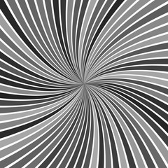 Grey hypnotic abstract spiral ray burst stripe background - vector graphic