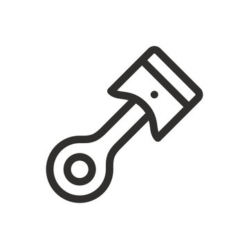 recommend clip art: Car piston isolated icon, car engine cylinder outline vector icon