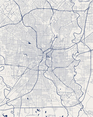 map of the city of San Antonio, Texas, USA