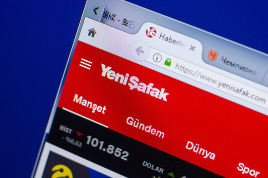 Ryazan, Russia - May 13, 2018: Yenisafak website on the display of PC, url - Yenisafak.com.