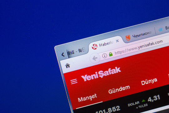 Ryazan, Russia - May 13, 2018: Yenisafak website on the display of PC, url - Yenisafak.com.