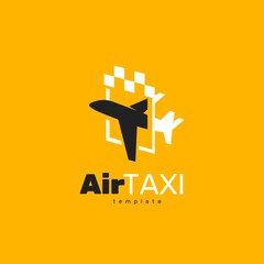 Airplane taxi logo transportation
