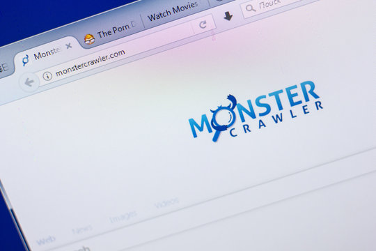 Ryazan, Russia - May 13, 2018: MonsterCrawler website on the display of PC, url - MonsterCrawler.com.