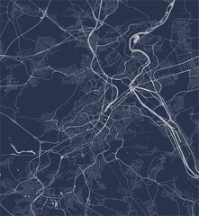 map of the city of Stuttgart, Germany