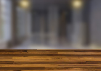 Background with empty wooden table. Flooring