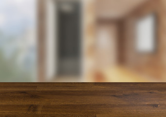 Empty interior. Natural flooring. Design background