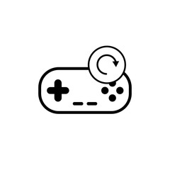 Reset and game joysticks black - vector illustration eps ten