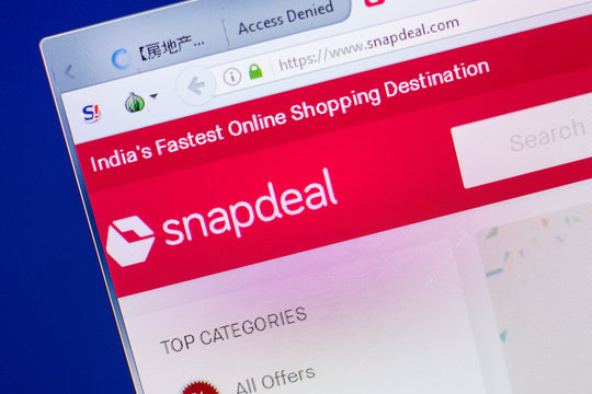 Ryazan, Russia - May 13, 2018: Snapdeal website on the display of PC, url - Snapdeal.com.