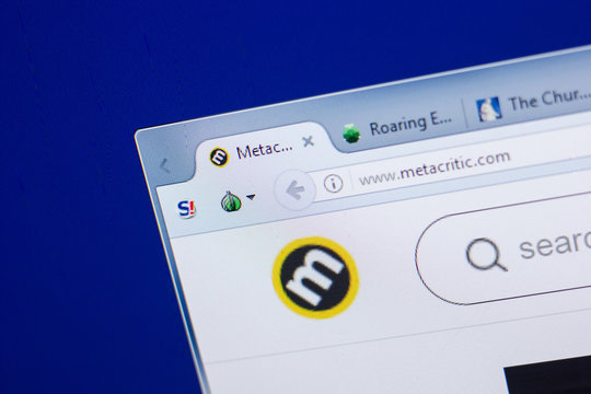 Ryazan, Russia - May 13, 2018: Metacritic website on the display of PC, url - Metacritic.com.