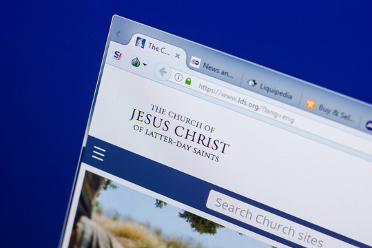 Ryazan, Russia - May 13, 2018: Lds website on the display of PC, url - Lds.org.