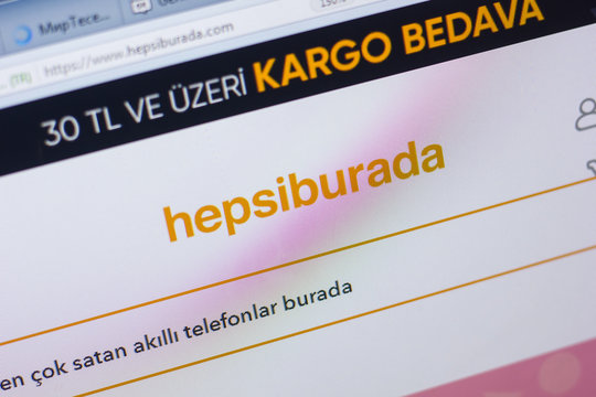 Ryazan, Russia - May 13, 2018: Hepsiburada website on the display of PC, url - Hepsiburada.com.