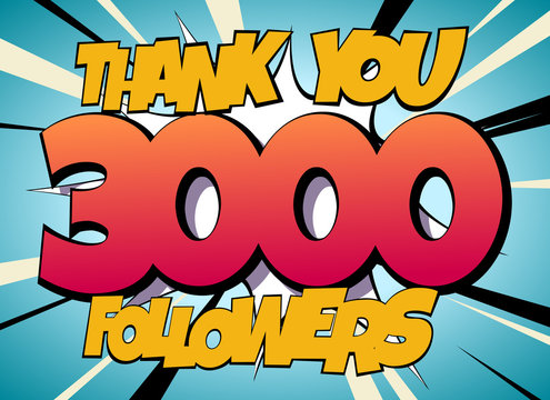 Thank You 3000 Followers Comics Banner