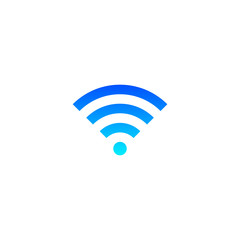 Wi-fi flat vector icon isolated on a white background for web and mobile.Wireless icon.