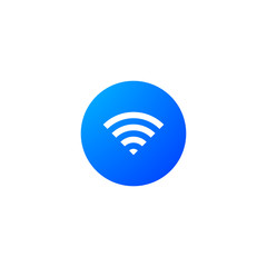 Wi-fi flat vector icon isolated on a white background for web and mobile.Wireless icon.