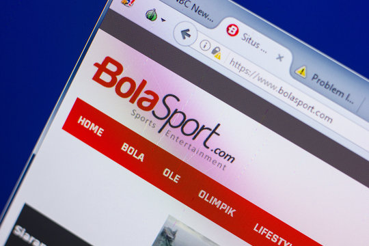 Ryazan, Russia - May 13, 2018: Bolasport website on the display of PC, url - Bolasport.com.