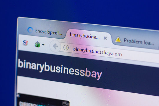 Ryazan, Russia - May 13, 2018: BinaryBusinessBay website on the display of PC, url - BinaryBusinessBay.com.