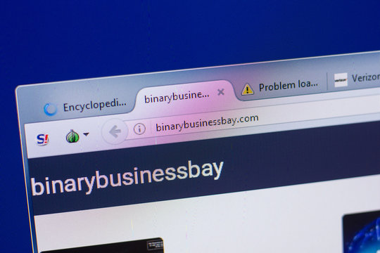 Ryazan, Russia - May 13, 2018: BinaryBusinessBay website on the display of PC, url - BinaryBusinessBay.com.