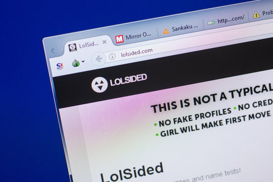 Ryazan, Russia - May 13, 2018: Lolsided website on the display of PC, url - Lolsided.com.