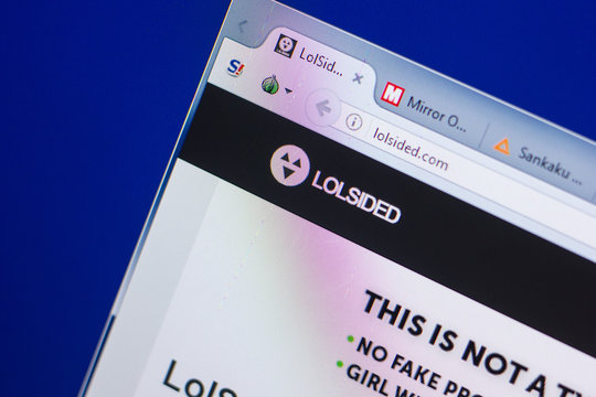 Ryazan, Russia - May 13, 2018: Lolsided website on the display of PC, url - Lolsided.com.