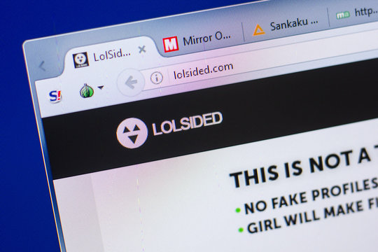 Ryazan, Russia - May 13, 2018: Lolsided website on the display of PC, url - Lolsided.com.