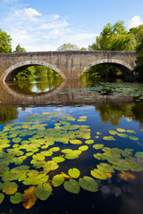 Fototapeta na wymiar Vieux pont sur une rivière en Anjou, France