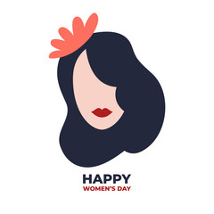 abstract woman face. happy women's day design