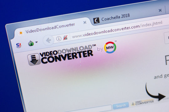 Ryazan, Russia - May 13, 2018: VideoDownloadConverter website on the display of PC, url - VideoDownloadConverter.com.
