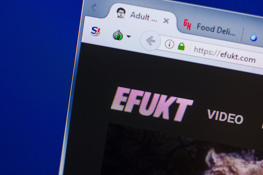 Ryazan, Russia - May 13, 2018: Efukt website on the display of PC, url - Efukt.com.
