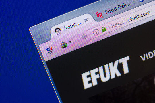 Ryazan, Russia - May 13, 2018: Efukt website on the display of PC, url - Efukt.com.