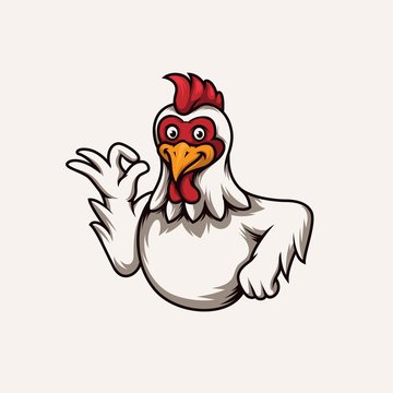 Delicious chicken logo mascot