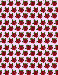 red rose vector pattern