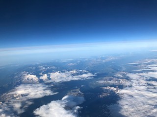 sky vue d'avion paysage