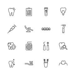 Dental - Flat Vector Icons