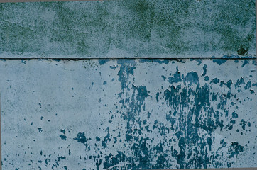 Cracked blue painted metal texture backgraund