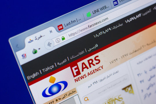 Ryazan, Russia - May 20, 2018: Homepage of FarsNews website on the display of PC, url - FarsNews.com.