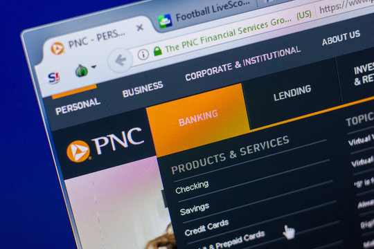 Ryazan, Russia - May 20, 2018: Homepage of PNC website on the display of PC, url - PNC.com.