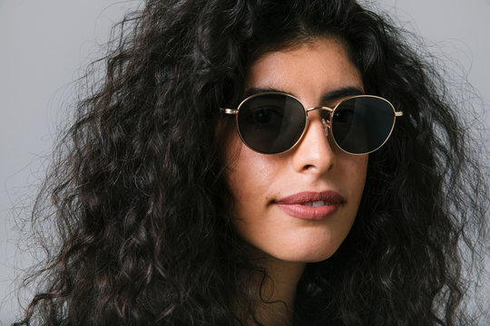 Portrait Confident, Cool Woman Wearing Sunglasses