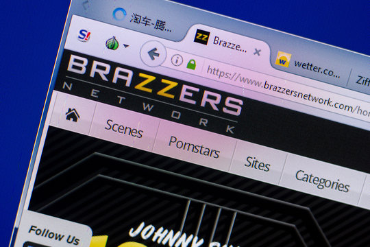 Ryazan, Russia - May 20, 2018: Homepage of BrazzersNetwork website on the display of PC, url - BrazzersNetwork.com.