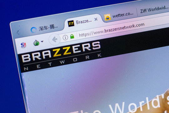 Ryazan, Russia - May 20, 2018: Homepage of BrazzersNetwork website on the display of PC, url - BrazzersNetwork.com.