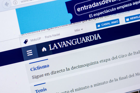Ryazan, Russia - May 20, 2018: Homepage of LavanGuardia website on the display of PC, url - LavanGuardia.com.