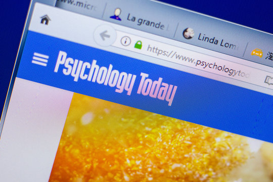 Ryazan, Russia - May 20, 2018: Homepage of PsychologyToday website on the display of PC, url - PsychologyToday.com.
