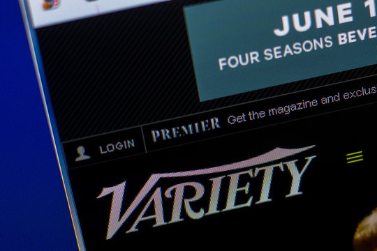 Ryazan, Russia - May 20, 2018: Homepage of Variety website on the display of PC, url - Variety.com.