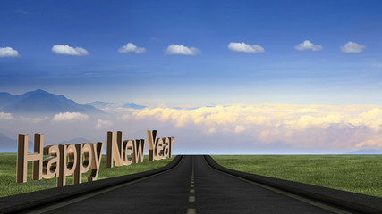 3d rendering of 2021 Happy New Year