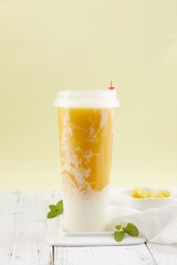 Fruitcake dessert combo that looks bright and delicious.