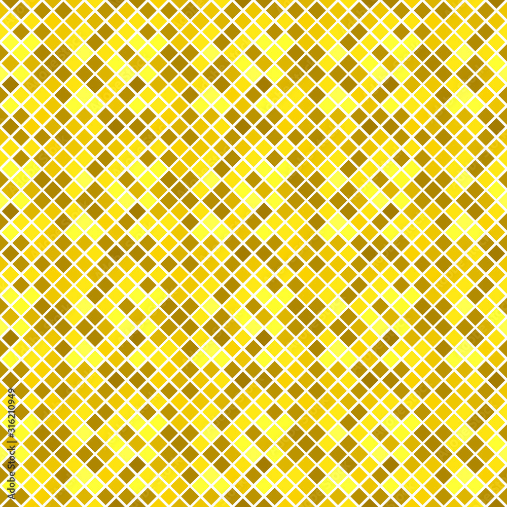 Poster golden square pattern background - abstract vector design from diagonal squares