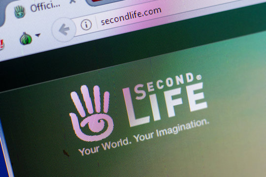Ryazan, Russia - May 20, 2018: Homepage of SecondLife website on the display of PC, url - SecondLife.com.