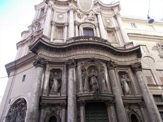 Fototapeta na wymiar Chiesa di San Carlo alle Quattro Fontane, Roma.