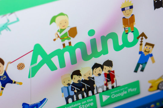 Ryazan, Russia - May 20, 2018: Homepage of AminoApps website on the display of PC, url - AminoApps.com.