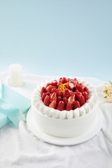 Fruitcake dessert combo that looks bright and delicious.